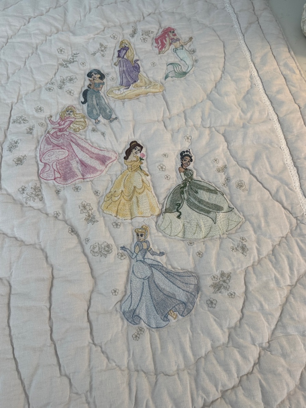 Pottery Barn Kids Disney Heritage Princess Baby Quilt Crib 36x50